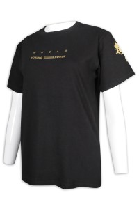 T975 custom-made women's black T-shirt bronzing boxing sports T-shirt garment factory